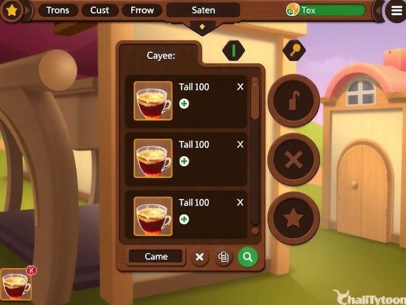 Chai Tycoon Tea Brewing Interface